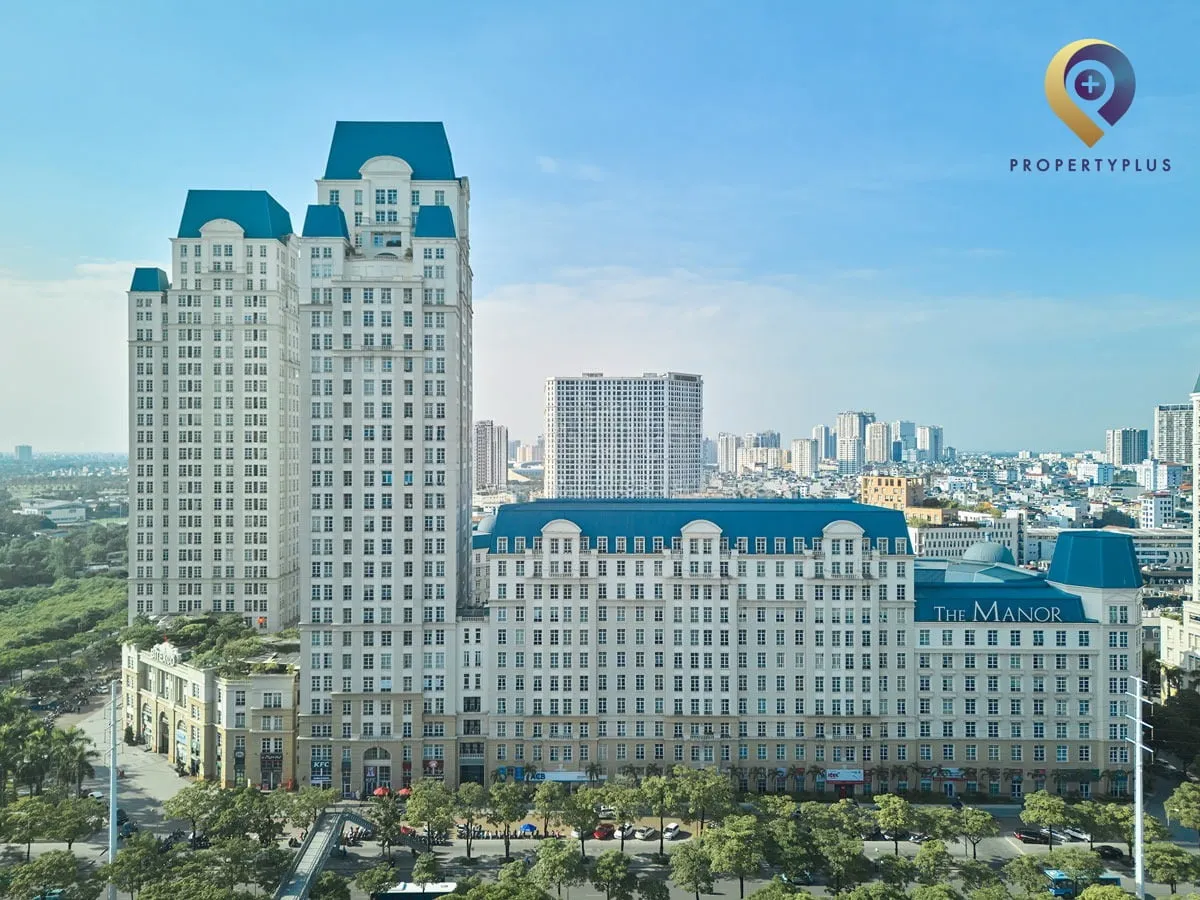 Toàn cảnh tòa nhà The Manor nhìn từ bên ngoài